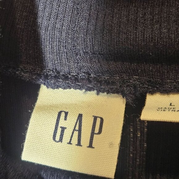 NWT, Modal Comfy Super Soft Layered, Gap Long Sleeve Mock Neck Top Navy Ribbed K - Picture 5 of 11